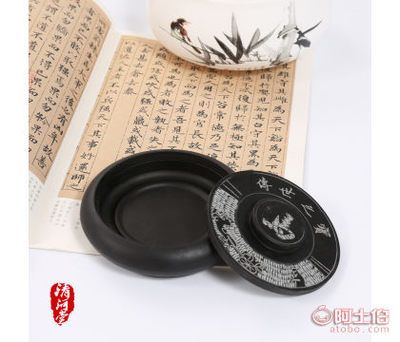匠心傳承 螺紋硯學生4寸古馬羅紋硯，文房雅器新選擇